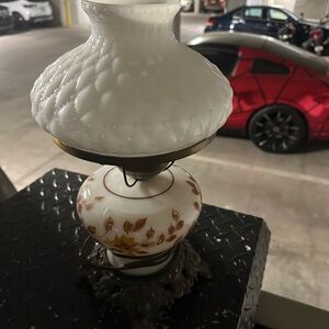 Elegant White and Brown Table Lamp